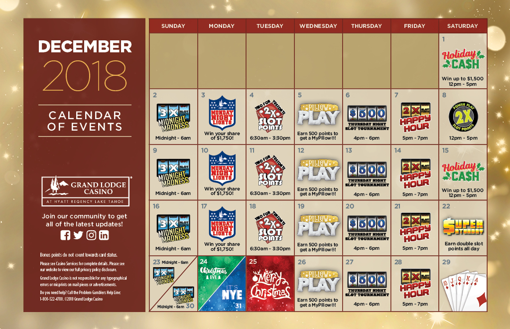 finger lakes casino new year calendar